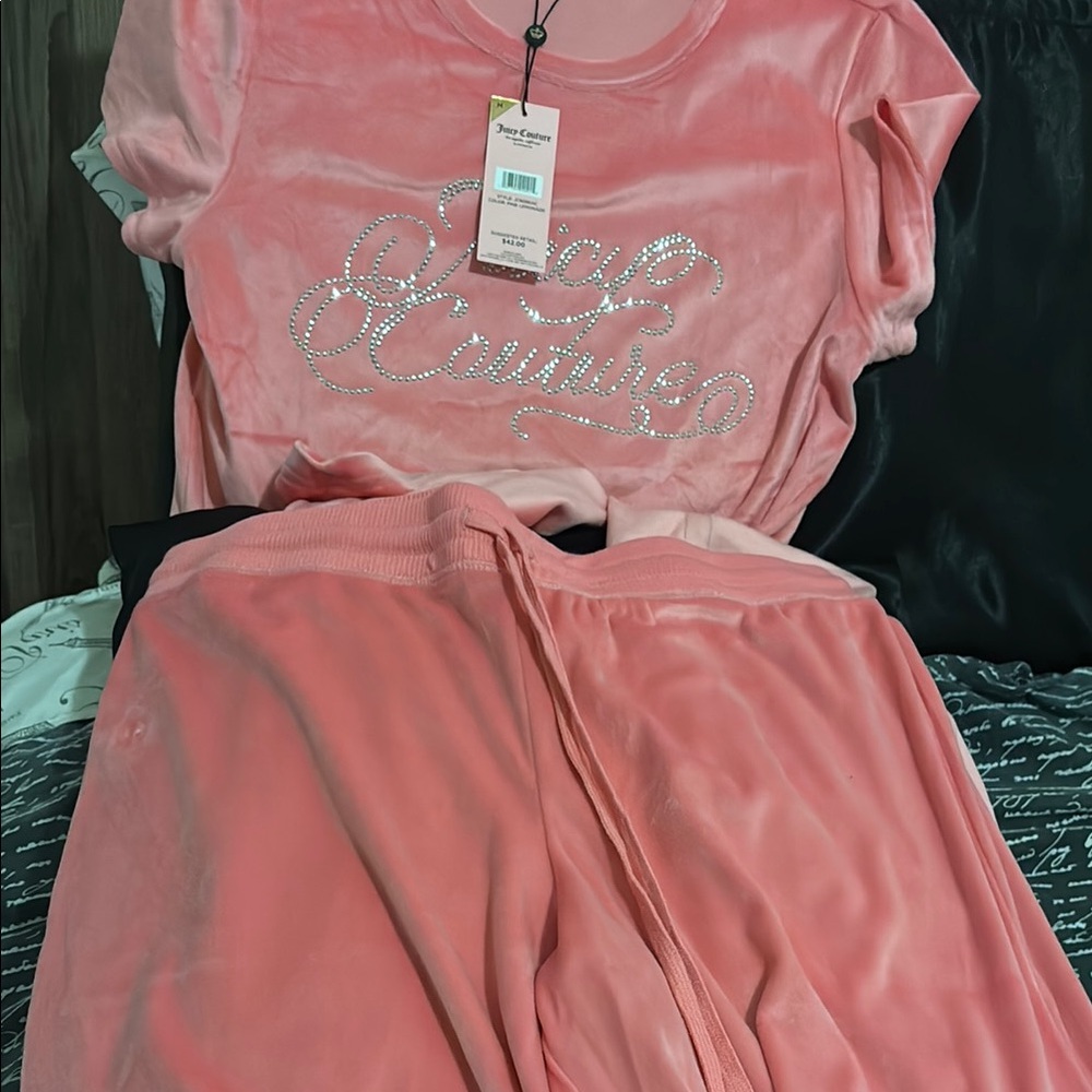 Juicy Couture Pink Pajama Set Cozy Intimates